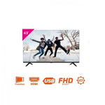 Mi+ (MiJ) 43'' Inches Digital Satellite TV - Frameless Full HD LED TV - HDMI - USB - Black + 12 MONT