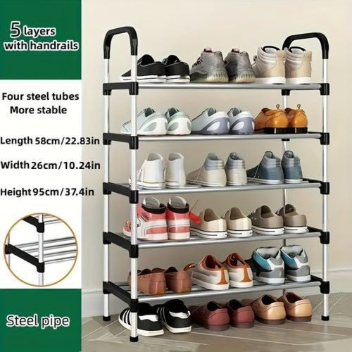 Shoe Rack Stackable Assembly Shoe Clothes Organizer-5 Layers