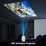 YUUIKLLE Projector Portable 4K HD Home Cinema - WiFi 6 5G, Bluetooth 5.0, Android 11, Includes Bluet