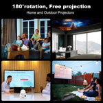 YUUIKLLE Projector Portable 4K HD Home Cinema - WiFi 6 5G, Bluetooth 5.0, Android 11, Includes Bluet