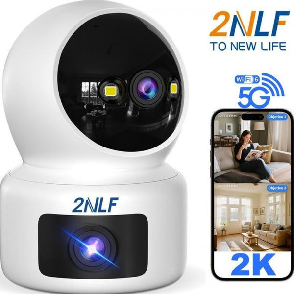 2NLF 2NLF® 8mp Double Screen Full HD Security Camera With Alarm