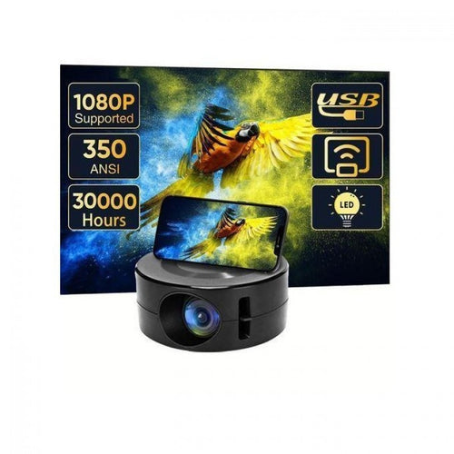 OIPETLUCK 1080p Mini LED Mobile Screen Projector Portable
