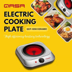 Qasa Electric Cooking Plate Single Burner Cooker 1200W QCP-1200+