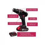 Mythco 48V Cordless Drill Set, Electric Power Drill With Battery And Charger,3/8