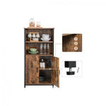 LASA Rustic 2-Door Bookshelf Cabinet – Industrial Storage