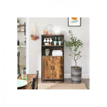 LASA Rustic 2-Door Bookshelf Cabinet – Industrial Storage