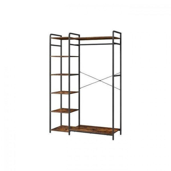 LASA Industrial Open Wardrobe with Shelves - Metal Clothing Rack & Storage