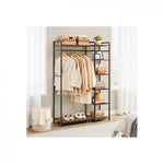 LASA Industrial Open Wardrobe with Shelves - Metal Clothing Rack & Storage