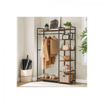 LASA Industrial Open Wardrobe with Shelves - Metal Clothing Rack & Storage