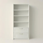 LASA 6-Tier Bookshelf with 2 Drawers - Storage Unit for Home & Office