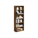 LASA 6-Tier Open Bookcase – Freestanding Industrial Style