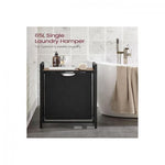 LASA 65L Laundry Basket - Compact Design, Pull-Out Liner & Storage Shelf
