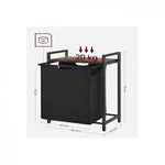 LASA 65L Laundry Basket - Compact Design, Pull-Out Liner & Storage Shelf