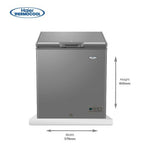 Haier Thermocool 100 Litres Chest Freezer (HTF-100HAS R6) - Silver + 3 Years Warranty